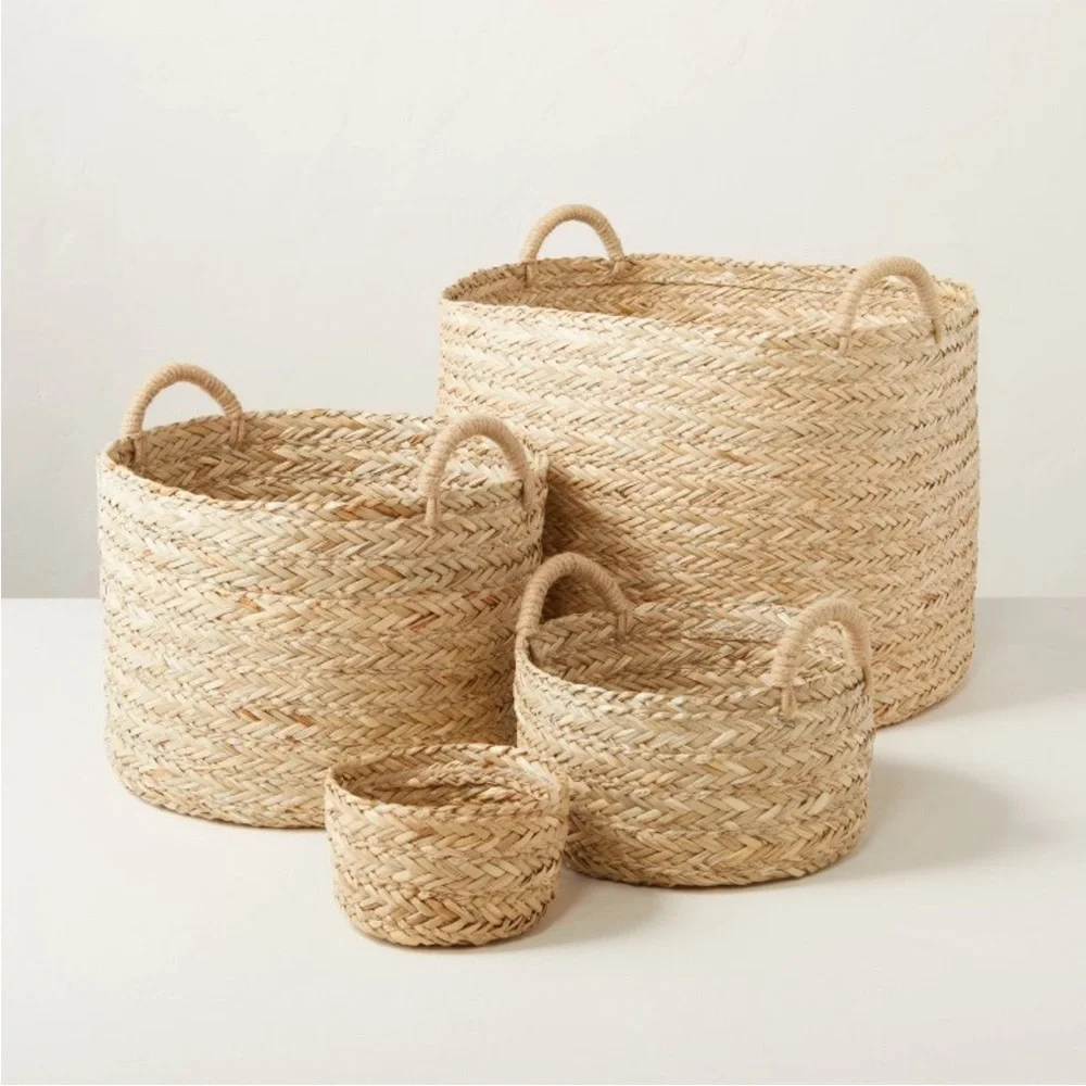Large Braided Grass Storage Basket - Hearth & Hand™ with Magnolia